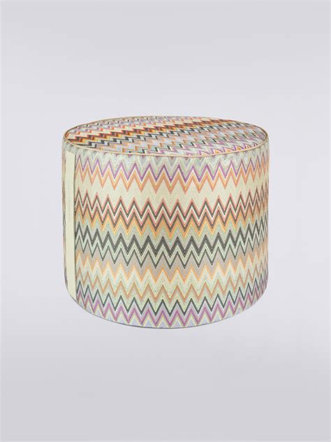 Masuleh Cylinder Pouf Rot.40X30 Red | Missoni