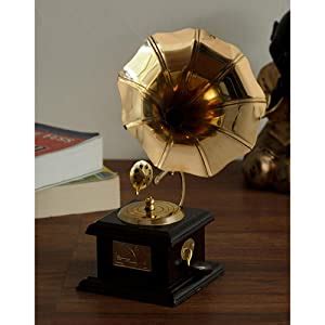 eCraftIndia Antique Music Decorative Canon Brass Showpiece (10 cm x 10 ...