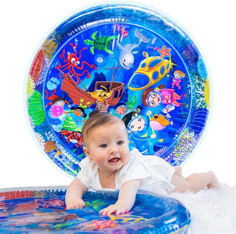 Amazon.com : TT TUMMYTIMEZ Baby Tummy Time Water Mat, Premium Activity ...