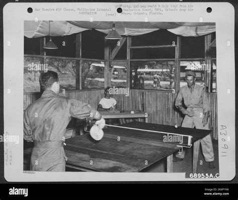 A lively game of ping pong-one of the favorite diversions-keeps these men on their toes. The ...