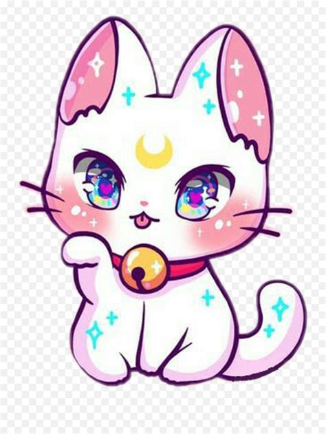 Cute Sticker - Chibi Luna And Artemis Clipart Full Size Cute Kawaii Cat ...