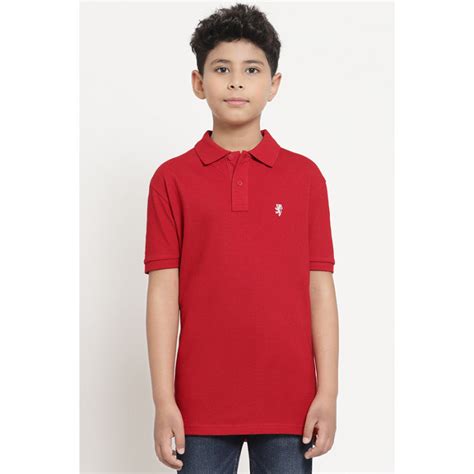 Boys Red Solid T-Shirt | Redtape