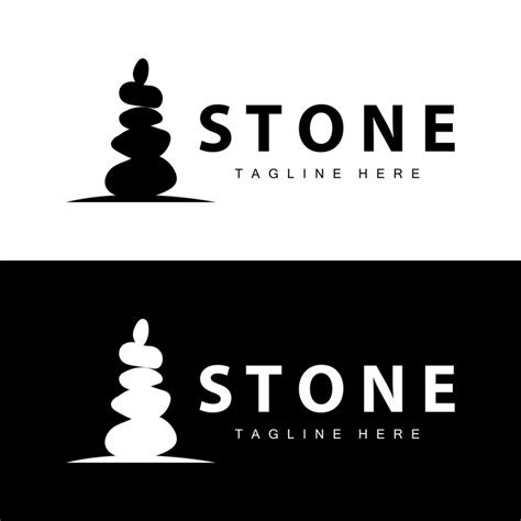 Stone vector logo stone design balance milestone vector templet symbol ...