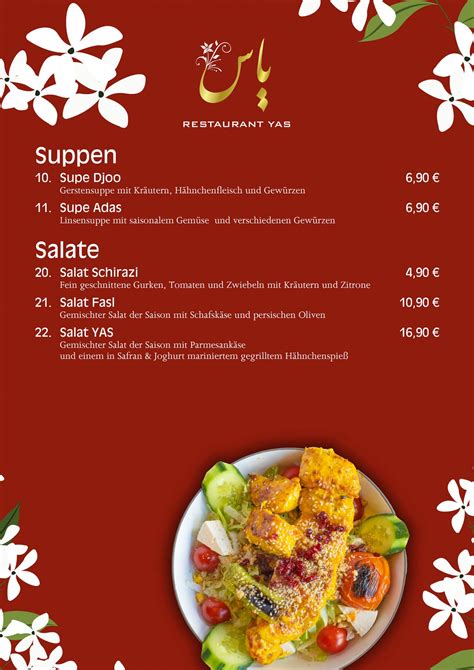 Speisekarte – Yas