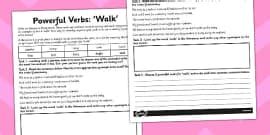 Powerful Verb Worksheet Look
