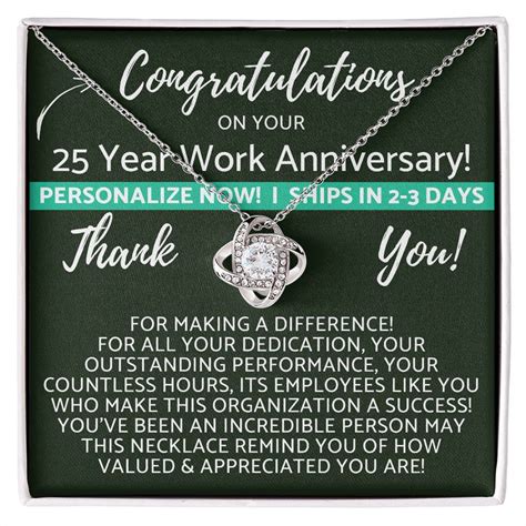 Happy 25th Work Anniversary Personalized 25 Year Job Service - Etsy