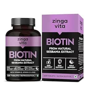 Zingavita Advanced Biotin Tablets | Boosts Keratin Production, Reduce ...