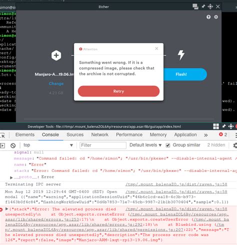 Using Etcher 的图像结果