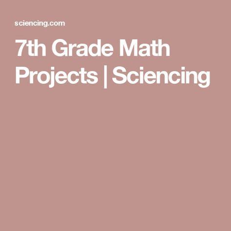 Image result for 7th Grade Math Projects