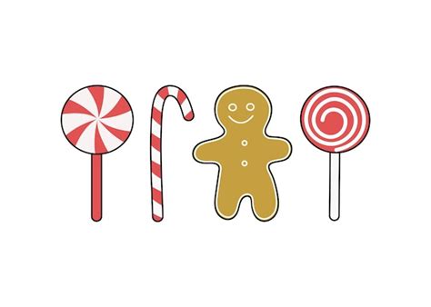 Cartoon-Süßigkeiten | Premium Vektor