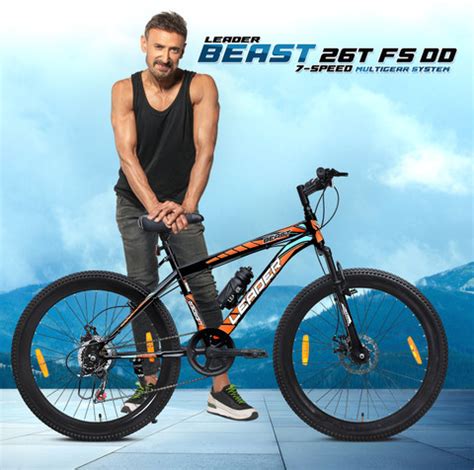 LEADER Beast MultiSpeed Bike with FS & DD Brake 26 T (inch) Mountain ...