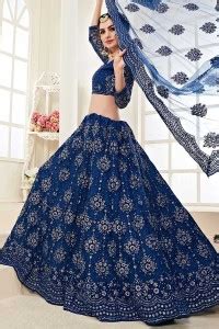 ZAALIMA FASHION Embroidered Semi Stitched Lehenga Choli - Buy ZAALIMA ...