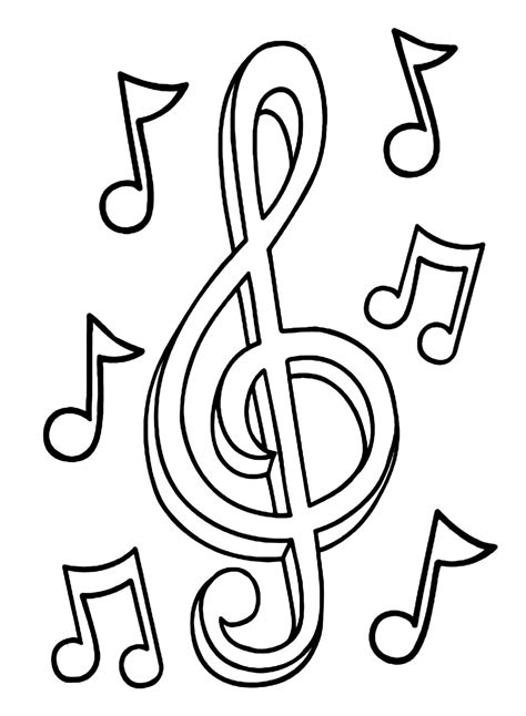 Music Notes Coloring Pages Printable 的图像结果