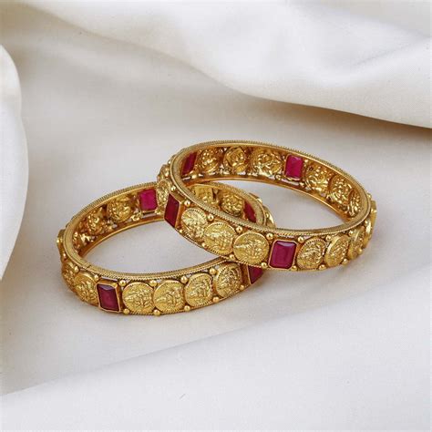 92.5 Gold Plated Silver Nagas - Nakshi Bangles Online | Buy Kaisi Nagas ...
