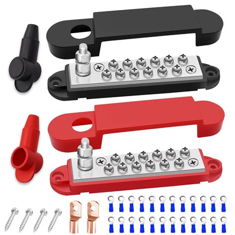 Amazon.com: maierke 150A Bus Bar 12V Marine 1/4" Power Distribution ...