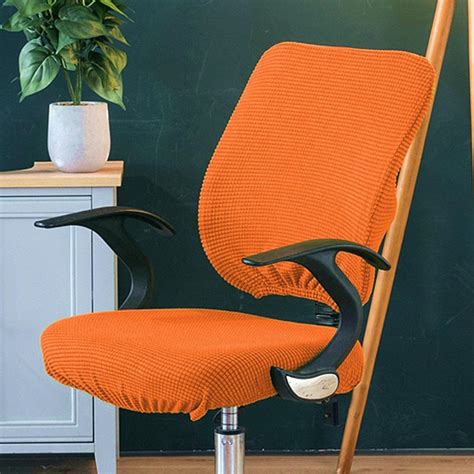IVELECT Jacquard Office Chair Covers Computer Armchair Slipcover Orange ...