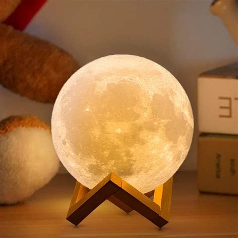 Buy NIYAMAX 3D Moon Lamp 7 Colour 15 Cm Changeable Sensor Moon Night ...
