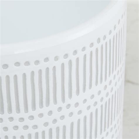 Buy Valencia Textured Ceramic Planter with Stand - 18 cm L x 18 cm W x ...