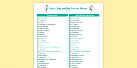 Children's Books About Physical Activity - EYFS Book List