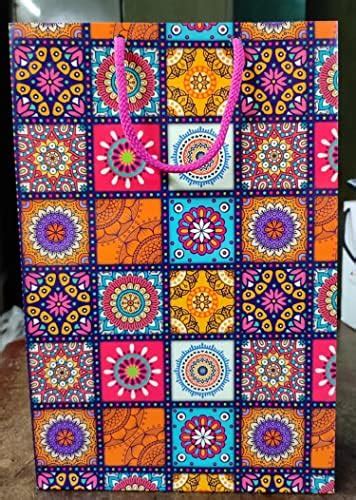 Peeplvalue Pack of 10 Medium Size designer Gift Paper bags with ...