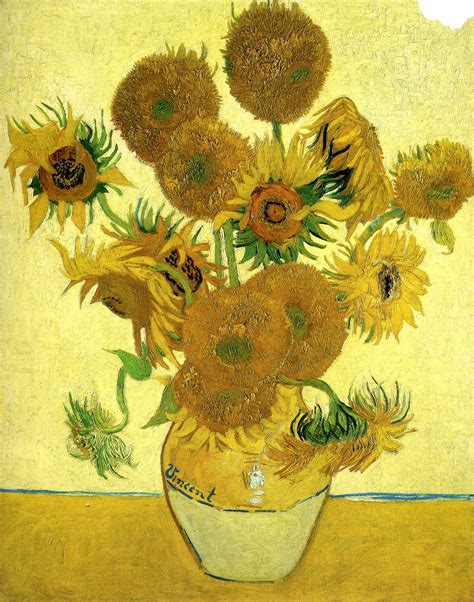 Still Life - Vase with Fifteen Sunflowers, 1888 - Vincent van Gogh ...