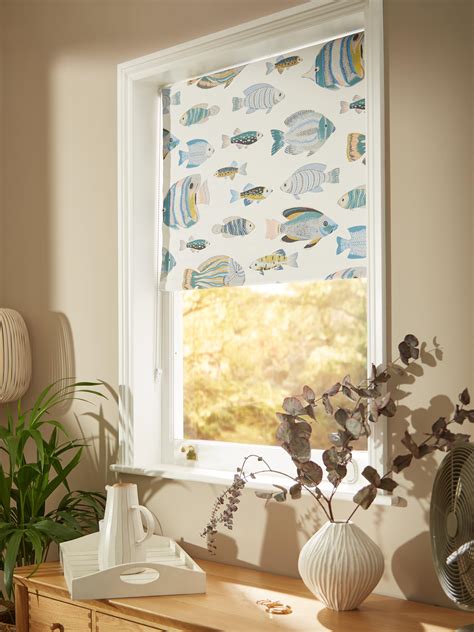 John Lewis Fish Blackout/Thermal Roller Blind, Multi