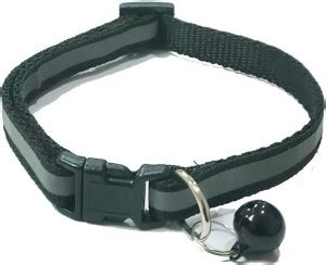 Kiki N Pooch Reflective Collar with Bell & Leash Black Cat Collar ...
