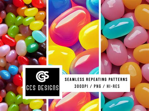Buy Seamless PNG Jelly Beans Candy - Seamless Pattern Repeating Design ...