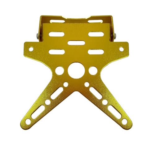 Porta Placa Dorado Metalico Tunix para Motocicleta - Refaccionaria Mario
