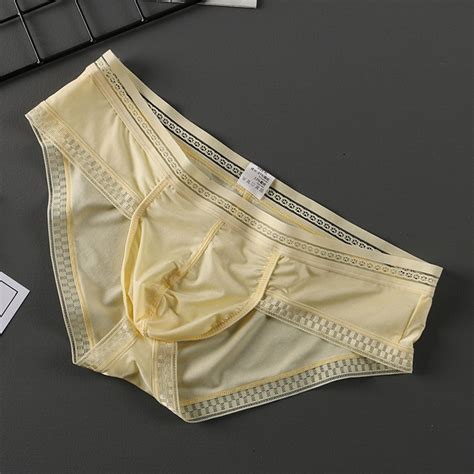 adviicd Mens Underwear Briefs Men Ice Silk Underwear Low Rise Slim ...