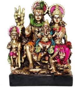 Sbabc Shiv Parivar idol murti statue for pooja room, showpiece figurine ...