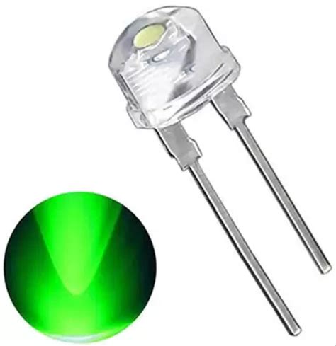 8mm Green Clear LED (1 Pc) – Indian Hobby Center