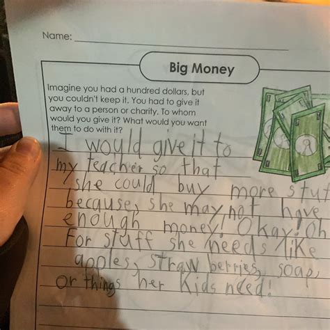 Mom Shares 7-Year-Old Daughter's Sweet Answer to $100 Homework Question - Newsweek