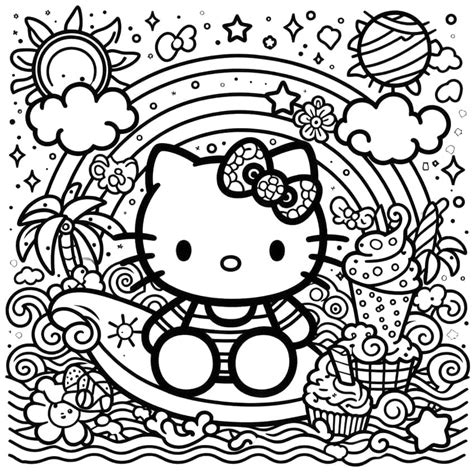 Hello Kitty Coloring Pages Hello - Hello Kitty Coloring Page 01 free ...