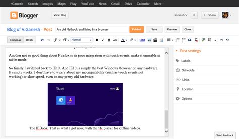 Blog of V.Ganesh: An old Netbook and living in a browser