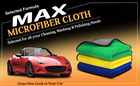MAX 800 GSM Microfiber Cloth for Car Cleaning (3 Pcs) - Ultra Soft ...