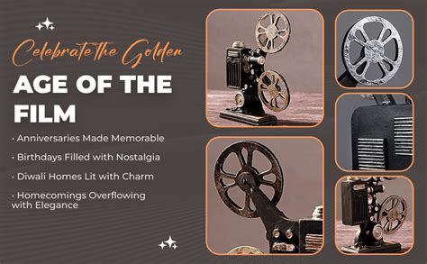 Spiaty Synthetic Resin Vintage Style Film Projector Decorative Model ...