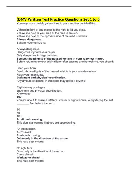 Image result for Tavares DMV Test Questions