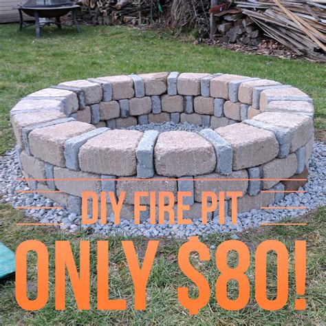 Easy DIY Fire Pit for only $80 from Menards #backyarddesign | Brick ...