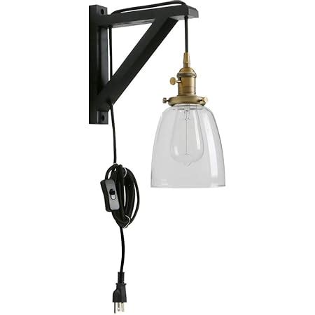 PERMO Vintage Industrial 1-Light Plug in Wall Mount | Ubuy India