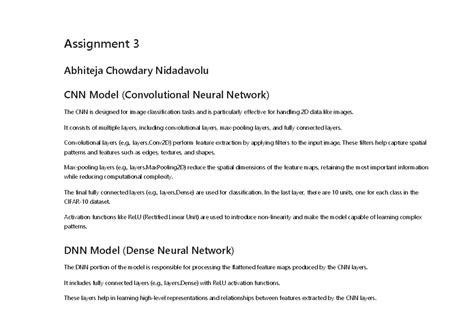 Assignment 3 - It consists of multiple layers, including convolutional ...