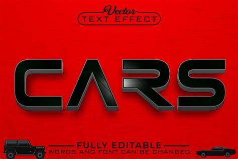 Cars Vector Editable Text Effect Graphic by Stella Design · Creative ...