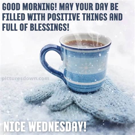 Good morning wednesday coffee image snow free download