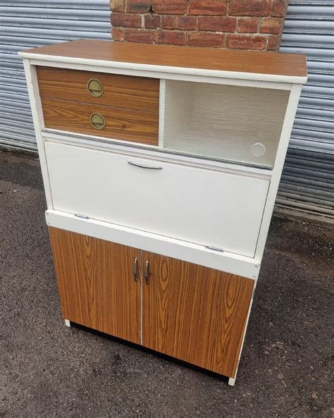 Mid-Century Kitchen Cabinet by 'Fortress', Drop-Front Retro Kitchen ...