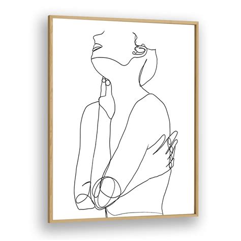 Line Drawing Of Woman III Art Print On Canvas – Asianmonk