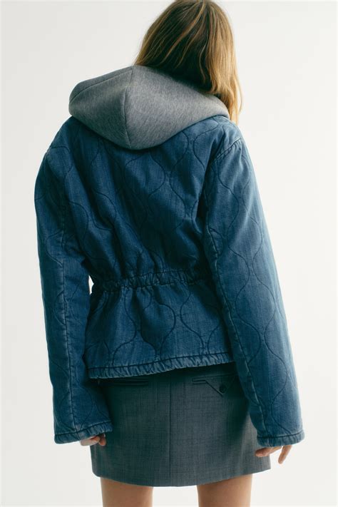 Quilted denim jacket - Denim blue - Ladies | H&M IN