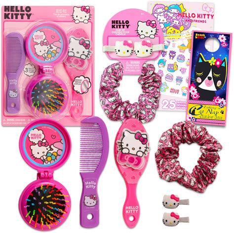 Amazon.com : Hello Kitty Hair Accessories Set for Kids - Bundle with ...