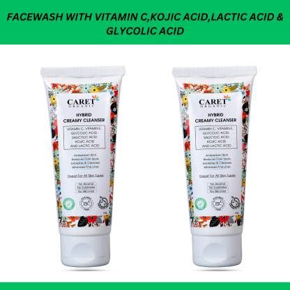 Caret Organic Hybrid Creamy Cleanser With Kojic Acid,Lactic Acid ...