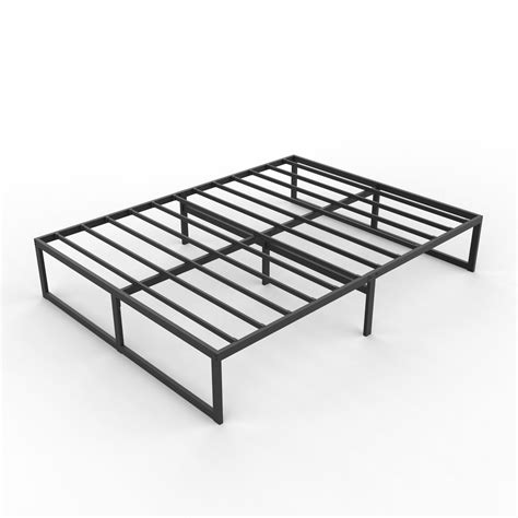 Nap Queen NapQueen Alpha New Metal Platform Bed Frame, Mattress ...