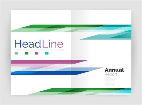 모션 컨셉 사업 연간 보고서 커버 템플릿 | 프리미엄 벡터